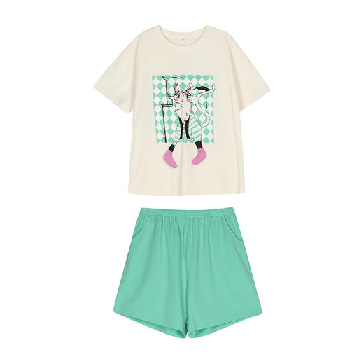 都市丽人凉感无尘棉薄短袖家居服睡衣LH32A1 商品图6