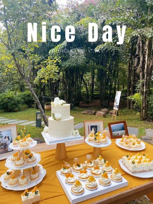 「橙黄自然系·中海汤泉」婚礼甜品台案例 商品图0