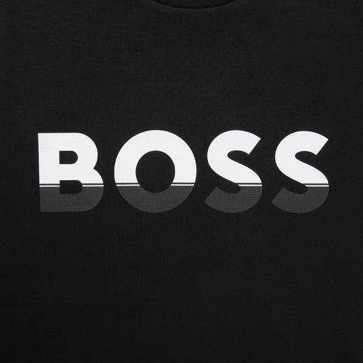 HUGO BOSS 雨果博斯 2023春夏新品 男士BOSS徽标字母印花休闲运动卫衣 黑色 50477043 商品图4