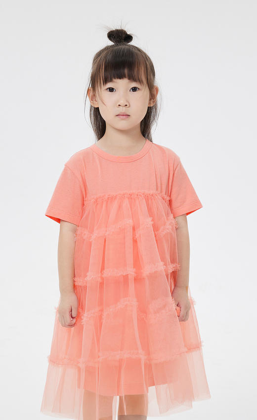 jnby  23年春款  针织棉耐磨网纱短袖连衣裙  1N3G12730 商品图7