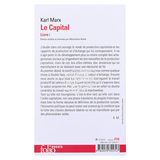 【中商原版】资本论 卷1 Le Capital 法文原版 Karl Marx 哲学 社会科学 商品图1