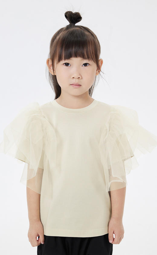 jnby  23年夏款  细纱袖笼设计短袖T恤  1N4113240 商品图5