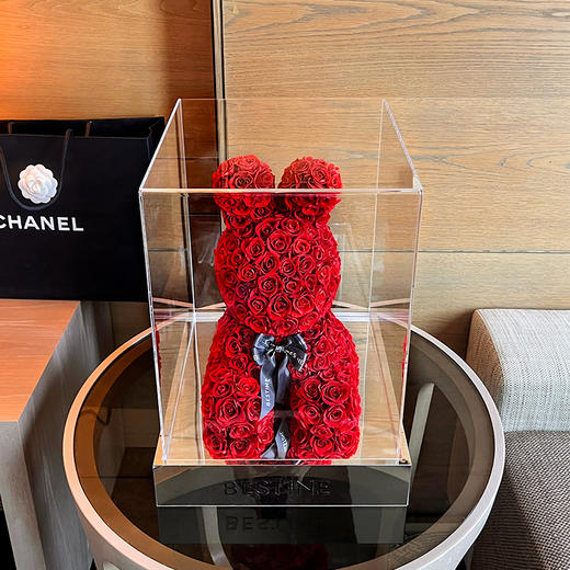 VBEINGS花语 红色玫瑰兔 永生花定制礼盒送女友表白生日礼物 商品图9