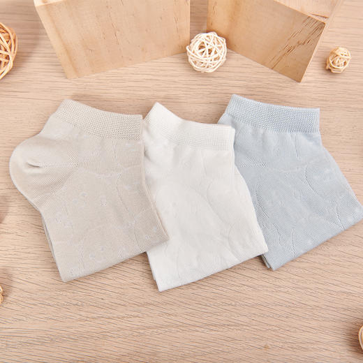 女丨纯色浅口低帮船袜女棉袜 夏季透气袜子无骨缝头品质棉袜简约云纹【2双装 6双6折 2312305】 商品图0