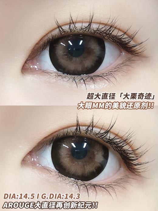 arouge 大栗奇迹 棕巧色 半年抛 14.5 超大直径 含硅水凝胶 商品图3