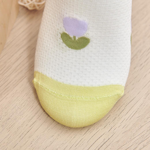 莫代尔直板提花女袜年轻时尚学生防臭吸汗凉爽多色堆堆袜耐穿质量【2312203/2312205】 商品图6