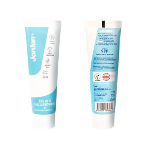 100gJordan自然清新牙膏（香草味）挪威 进口 97%植物成分 商品图0