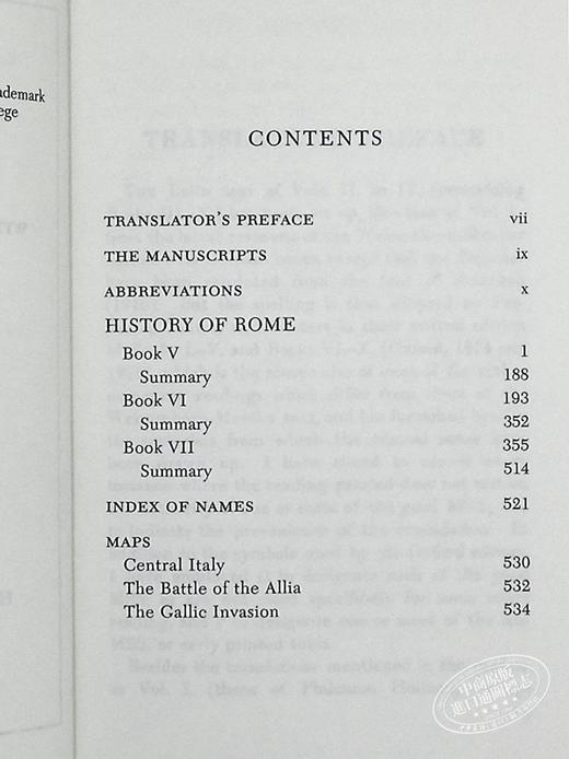 预售 【中商原版】蒂托·李维:罗马史，卷三（洛布古典丛书）（原文拉英对照版） 英文原版 History of Rome, Volume III Livy 商品图5
