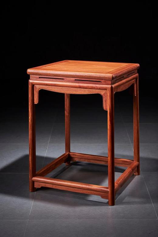 红桥红  家具严选  缅甸花梨（大果紫檀）【宝蕴楼扇形 南官帽椅三件套】 商品图6