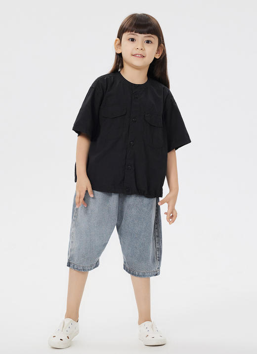 jnby  23年夏款  全棉微皱纹理短袖衬衣   1N4214160 商品图9