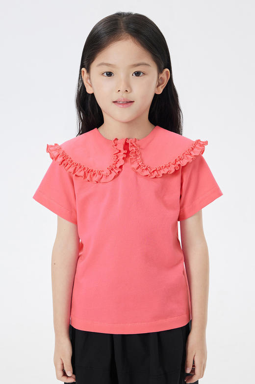 jnby  23年夏款  花领设计弹性短袖T恤  1N4113450 商品图0