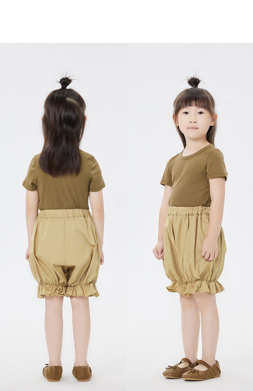 jnby  23年夏款   全棉花边灯笼短裤  1N4E14820 商品图10