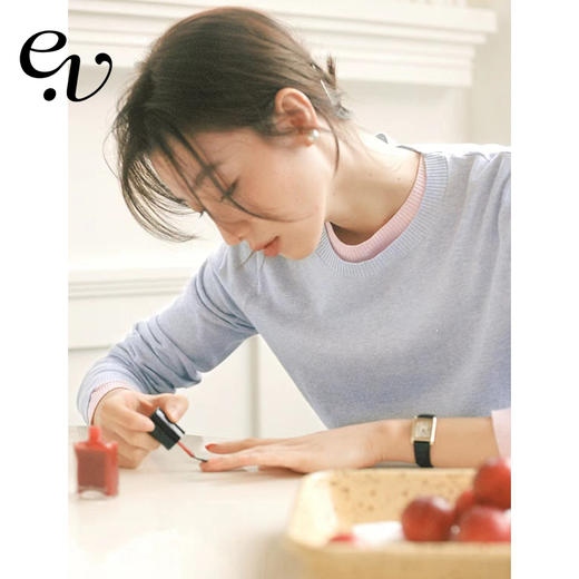 Even Vintage | 温柔气质 原创简约云朵触感针织衫长袖打底上衣女 商品图0