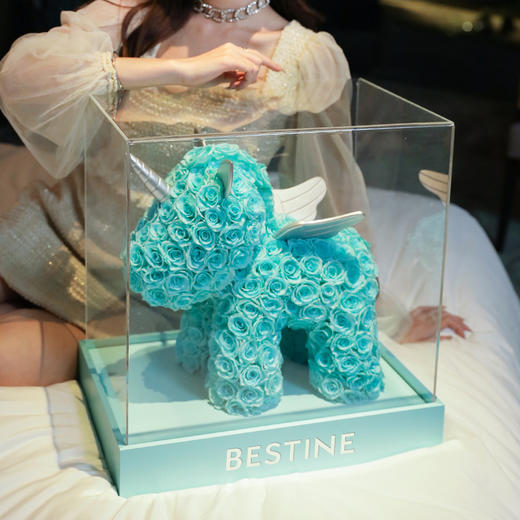 VBEINGS花语 玫瑰独角兽 mini款/标准款 永生花玫瑰花礼盒送女友告白纪念日生日礼物 商品图2