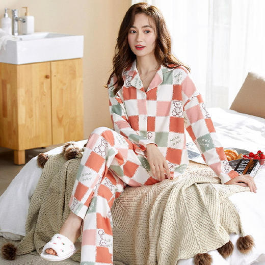 SY-65017休闲睡衣棉质大码家居服宽松两件 商品图3