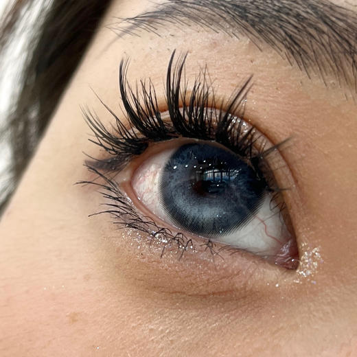 【月抛和日抛  】来古冰川 Papadox | 中直径14.2, 着色13.6 | 【一盒2片，一盒里是同一度数，不同度数需要买两盒】蓝色混血美瞳 商品图9