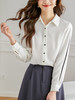 【79元福袋，不支持退换】熙世界撞色线条长袖衬衫女设计感小众2025春秋季新款时尚气质衬衣 商品缩略图2