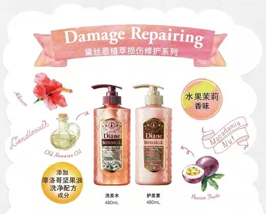 【门店直发 支持同城配送】黛丝恩植萃洗发水/护发素奢华损伤修复型480ml 商品图1