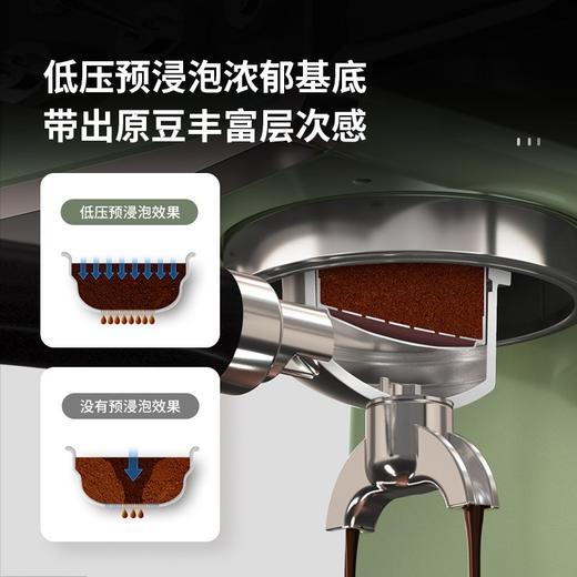 【柏翠迷你家用意式咖啡机】柏翠（petrus） 意式咖啡机15Bar家用商用浓缩小型专业半自动蒸汽一体奶泡机PE3690 绿色 商品图3