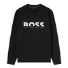 HUGO BOSS 雨果博斯 2023春夏新品 男士BOSS徽标字母印花休闲运动卫衣 黑色 50477043 商品缩略图0
