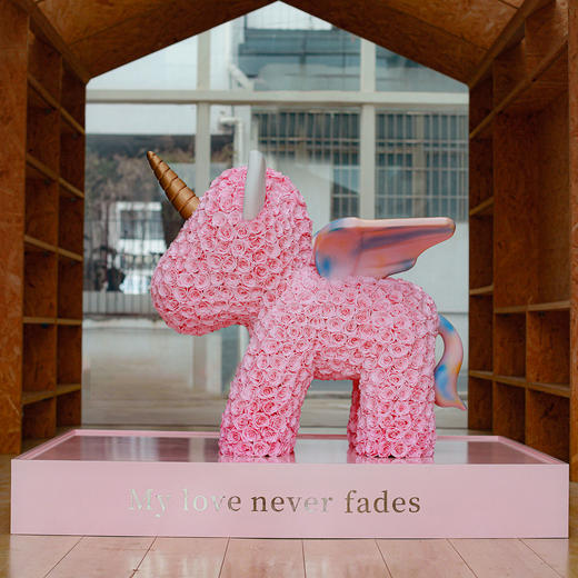 VBEINGS花语 独角兽 高端定制款 永生花玫瑰花摆件送女友老婆表白礼物 商品图2