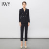 IWY/藏青色职业西装套装女修身西装藏青色双排扣白领通勤工作服C11355+P11356 商品缩略图1