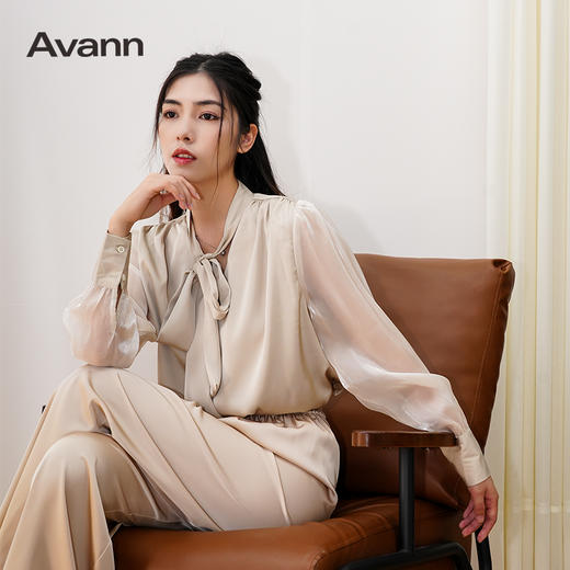 Avann欧根纱拼接衬衫 商品图3