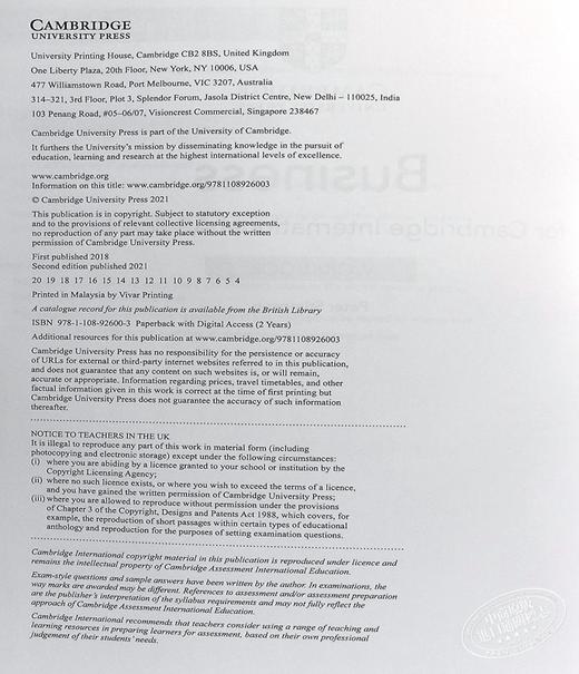 【中商原版】剑桥大学出版 Cambridge International AS ALevel Business Workbook 剑桥经管类 商业练习册带线上账号 英文原版 商品图8