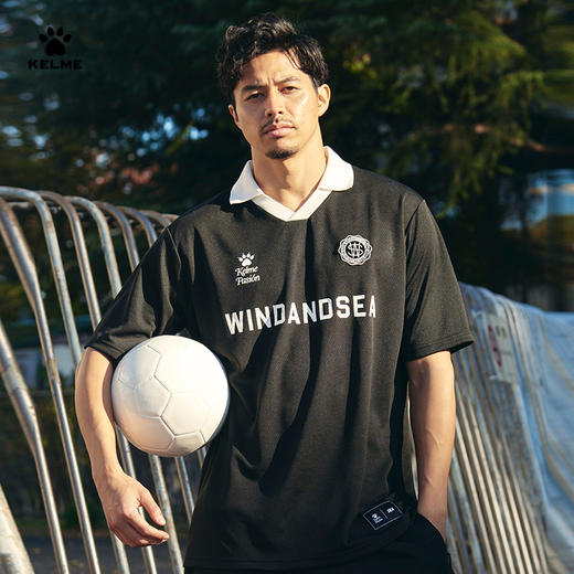 KELME卡尔美xWIND AND SEA联名系列夏季球衣POLO衫男足球翻领短袖 商品图0