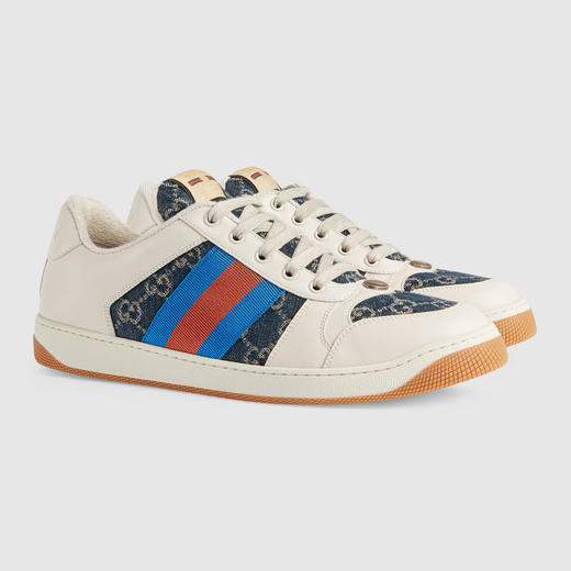GUCCI 古驰 男士棉质GG Screener 系列 休闲运动鞋 混色 576223 2KQ40 4467 商品图0