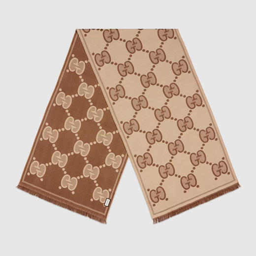 【三】GUCCI 古驰 女士GG羊毛提花围巾 混色 581537 3G200 9764 商品图0