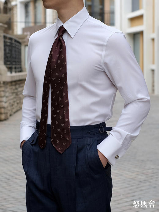 Reda Active 澳洲美丽诺羊毛白色意式工艺衬衫 商品图1