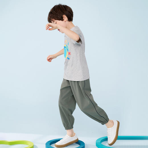 mettekids男童裤子夏季儿童宽松休闲长裤中大童薄款运动束脚裤 商品图1