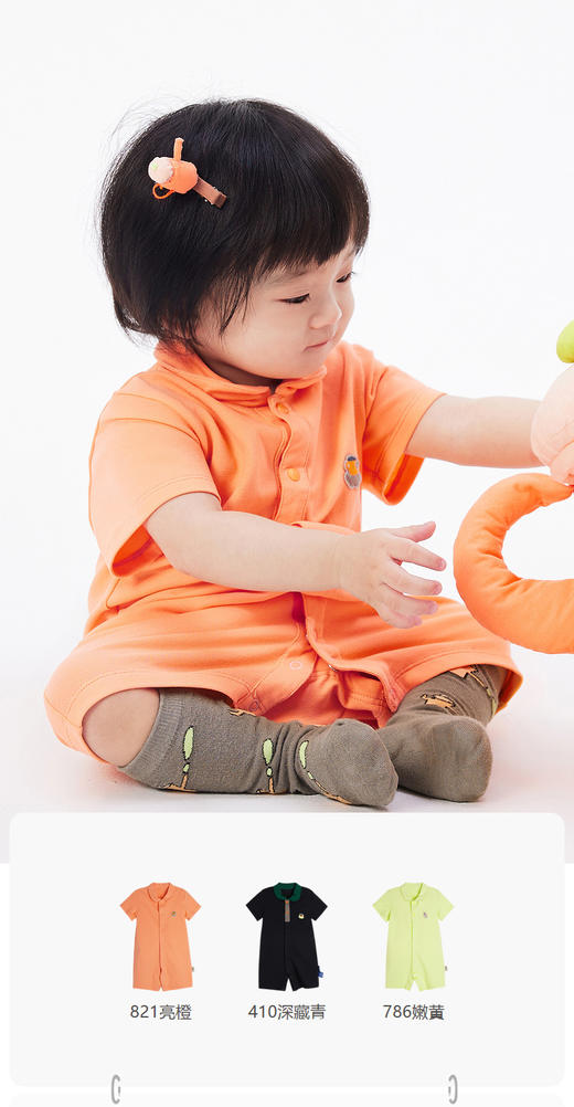 jnby  23年夏款  弹性polo外出连体衣   YN4F11520 商品图0