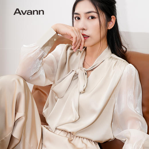 Avann欧根纱拼接衬衫 商品图2