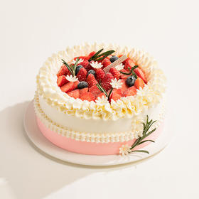 【草莓蛋糕销量NO.1】莓莓圆舞曲蛋糕，红颜草莓&甜润奶油，芋泥巧克力脆脆夹心口感丰富（合肥幸福西饼蛋糕）