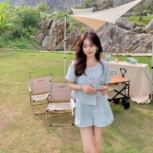 【巴黎小香】呼声有点高！ 法式套装女夏季短袖短裤两件套 商品图2