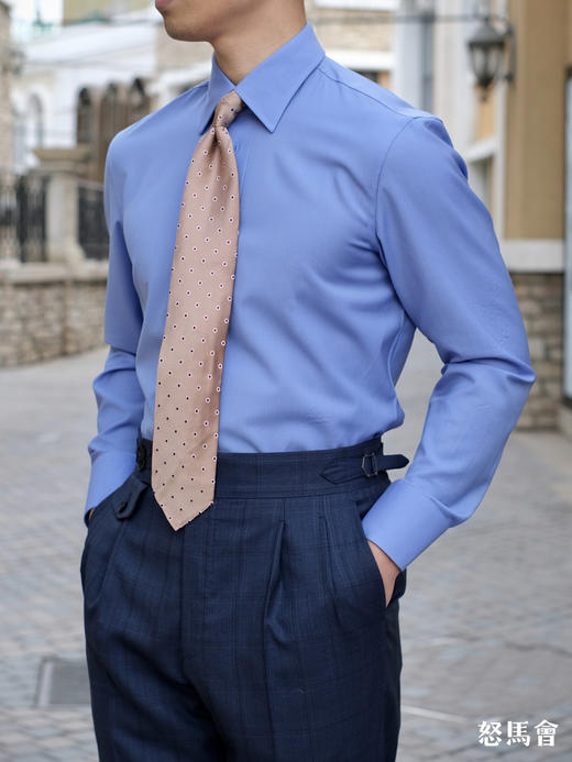 Reda Active 澳洲美丽诺羊毛蓝色意式工艺衬衫 商品图3