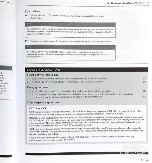 【中商原版】剑桥大学出版 Cambridge International AS ALevel Business Workbook 剑桥经管类 商业练习册带线上账号 英文原版 商品图7