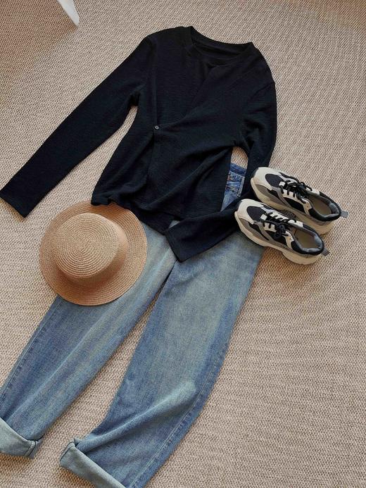 老米优品 / 梦中情裤！韩系男友风 做旧慵懒牛仔裤《背面刺绣桃心❤ 超正！显瘦宽松直筒牛仔裤》帅帅的~~ 无敌显瘦！K230310B 商品图10