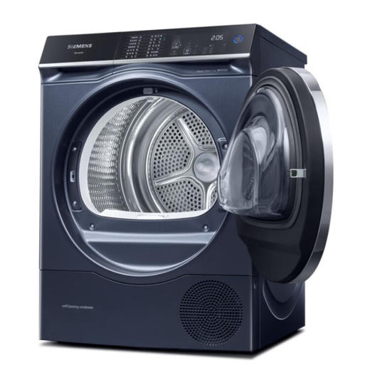 西门子（SIEMENS）10KG热泵干衣机 MT纤护 正反转防缠绕 湖蕴蓝 WQ56U4D10W 商品图3