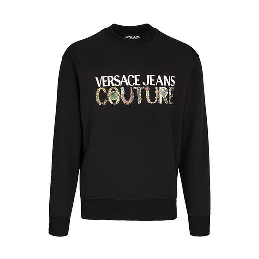 VERSACE JEANS COUTURE男装 时尚休闲纯色圆领男士卫衣 商品图0