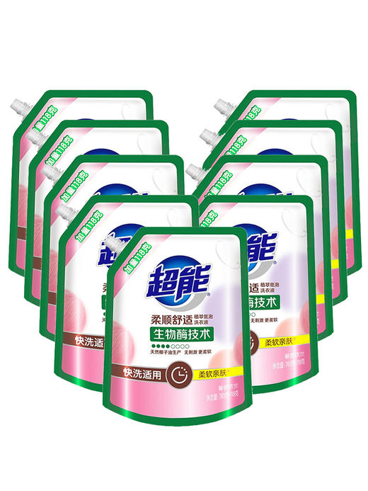 雕牌超能植翠洗衣液（柔顺舒适）780g+118g 商品图1