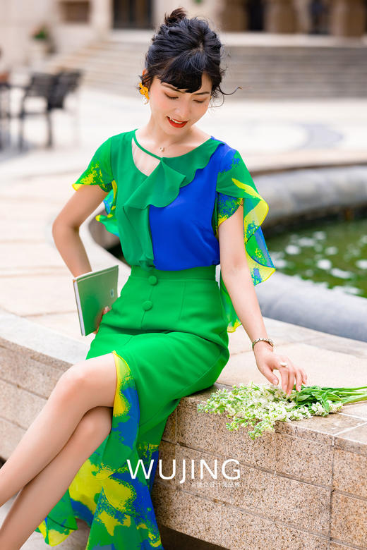 3022116 青山远黛 阳春绿半裙 雾境 商品图4