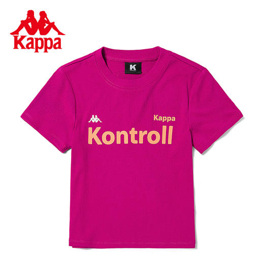 Kappa卡帕短袖2023新款女运动T恤休闲字母印花半袖夏圆领短袖KPDFBTD03K 商品图1