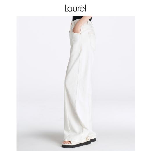 【牛仔棉】Laurel劳芮23春夏新款别致拼接牛仔阔腿裤女LWL341K00300 商品图2