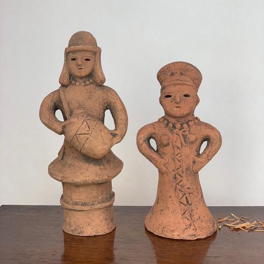 日本陶土人偶摆件X0476 全新保存品 商品图0