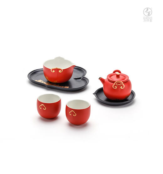 万仟堂 | 如意双喜·随手礼 整套茶具 陶瓷功夫茶具 家用 客厅 茶具套装 礼盒装 送礼茶具 商品图12