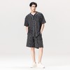 PINLI品立夏季新款圆领短袖衬衣男士提花休闲衬衫B232113010 商品缩略图1