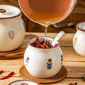 摩登主妇猪油罐陶瓷耐高温油泼辣子辣椒油罐家用荤油罐厨房调味罐